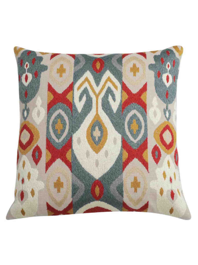 MULTI IKAT 2 NATURAL MULTI CUSHION COVER 46 X 46 CM