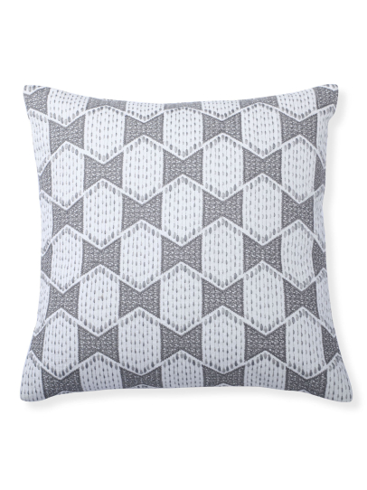 HOURGLASS IVORY GREY CUSHION COVER 46 X 46 CM