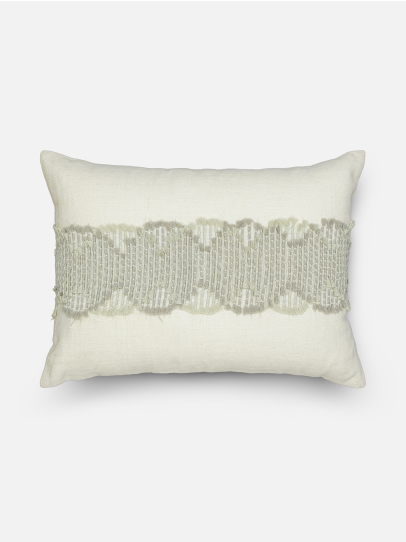 CONCENTRIC IVORY GREY CUSHION COVER 36 X 51 CM