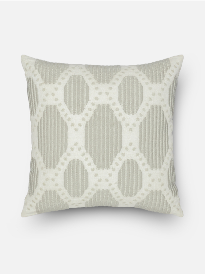 HEXAGONIA IVORY GREY CUSHION COVER 46 X 46 CM