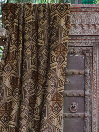 PRINTED FABRIC OUED BROWN