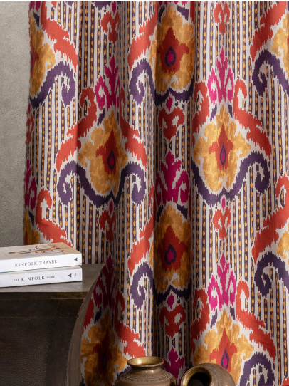 JACQUARD FABRIC SELAYAR BRICK RED