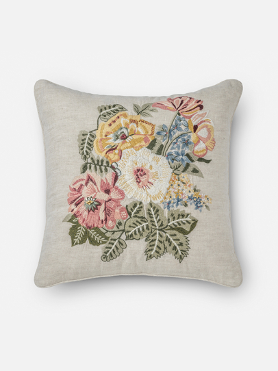 VINTAGE FLORAL NATURAL MULTI CUSHION COVER 46 X 46 CM