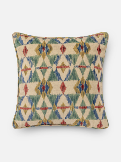 GEOMETRIC AZTEC BLUE MULTI CUSHION COVER 46 X 46 CM