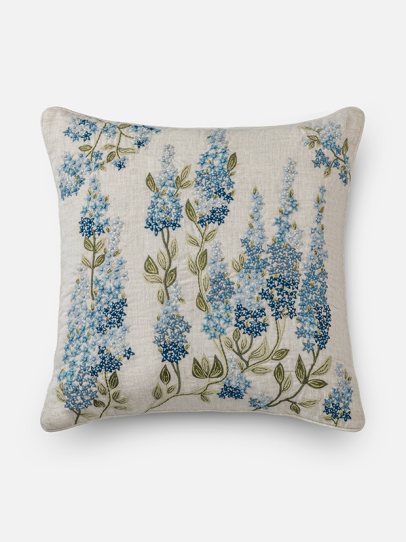 FLORAL VINE BLUE CUSHION COVER 46 X 46 CM