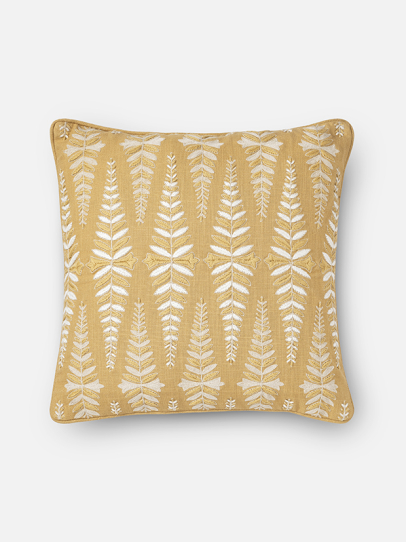 LATTICE MUSTARD CUSHION COVER 46 X 46 CM