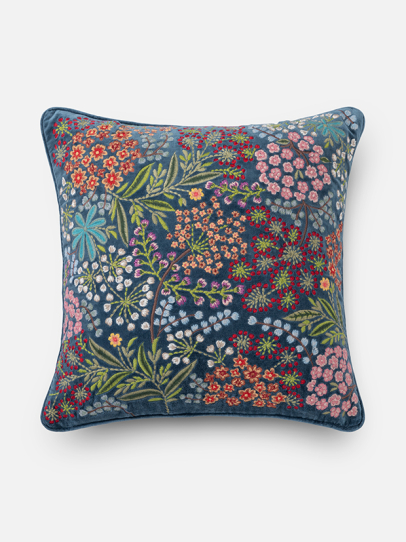 DISTY FLORAL BLUE CUSHION COVER 46 X 46 CM