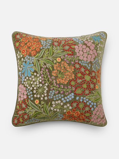 DISTY FLORAL GREEN CUSHION COVER 46 X 46 CM