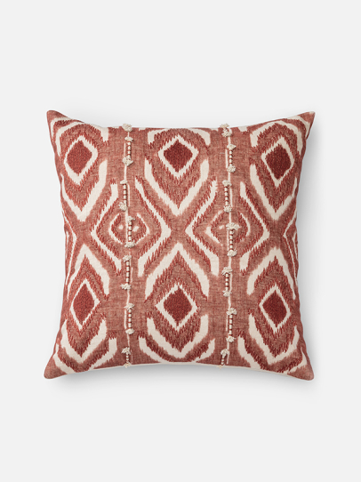 SENI IKAT RUST CUSHION COVER 51 X 51 CM