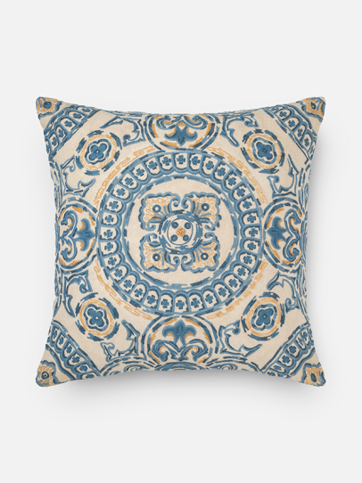 INARA BLUE CUSHION COVER 51 X 51 CM