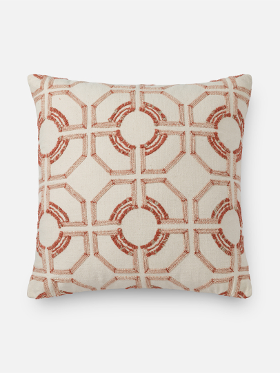 TESSELATE RED CUSHION COVER 51 X 51 CM
