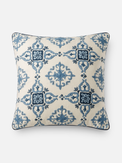 RIVIERA BLUE CUSHION COVER 51 X 51 CM