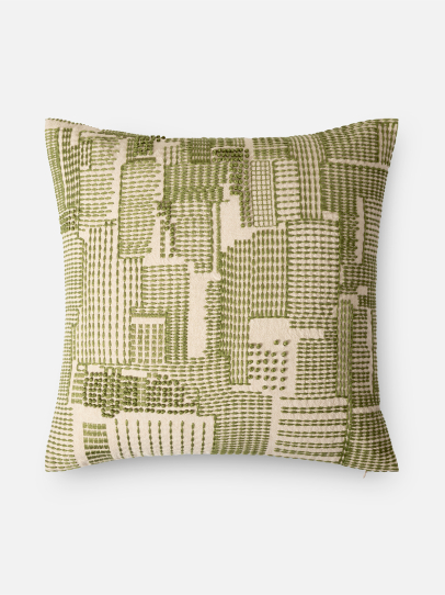 PRISM GREEN CUSHION COVER 46 X 46 CM