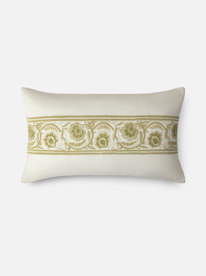 FLORAL CASCADE GREEN CUSHION COVER 36 X 61 CM