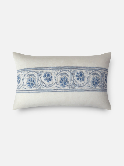 FLORAL CASCADE BLUE CUSHION COVER 36 X 61 CM
