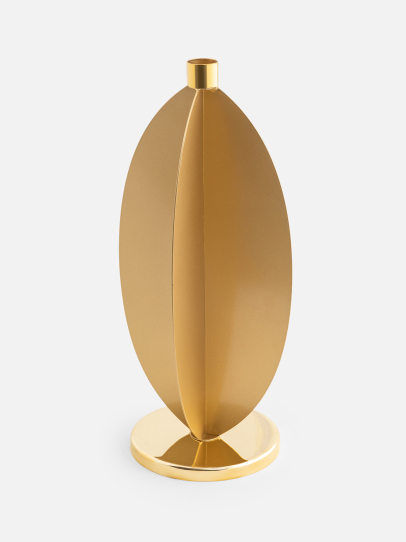 INTERSECTING DISC CANDLE HOLDER