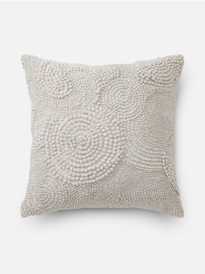 ILLUSION SQURE IVORY CUSHION COVER 46 X 46 CM