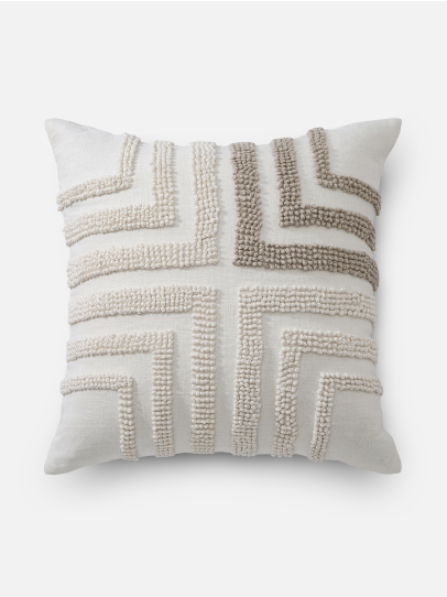 DAZZLE IVORY CUSHION COVER 46 X 46 CM