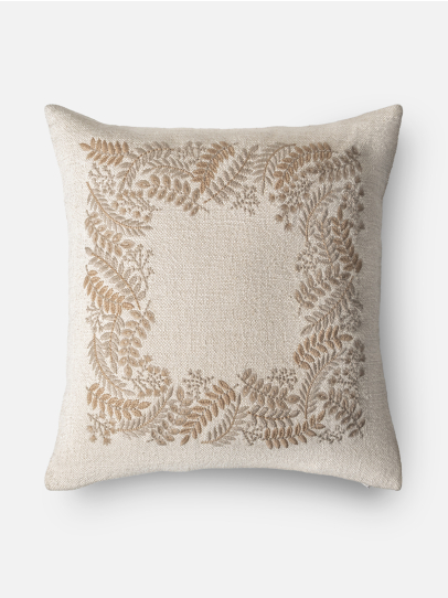 MORNING GLORY BEIGE CUSHION COVER 46 X 46 CM