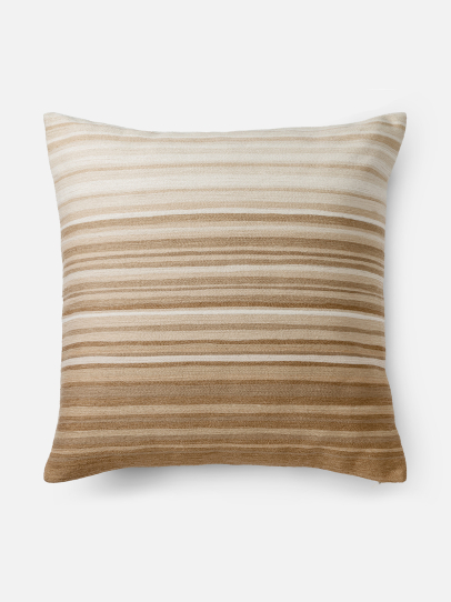 OMBRE STRIPE BEIGE CUSHION COVER 51 X 51 CM