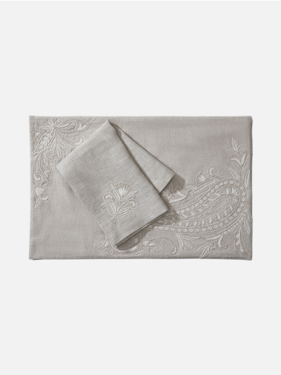 PLACEMAT & NAPKIN SOPHIE OFFWHITE 46X46 CM SET OF 16