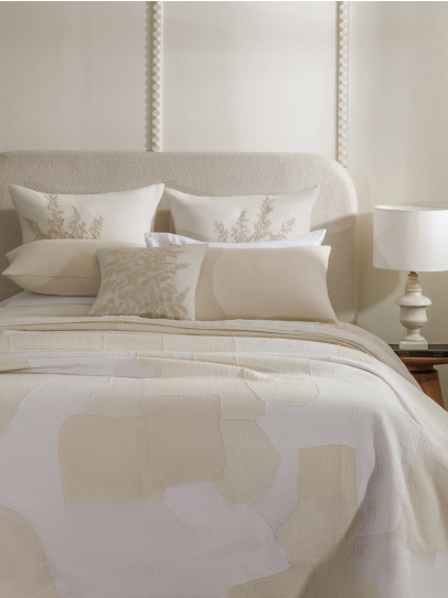 ELEANOR NEUTRAL QUILTED BEDSPREAD 254 X 259 CM