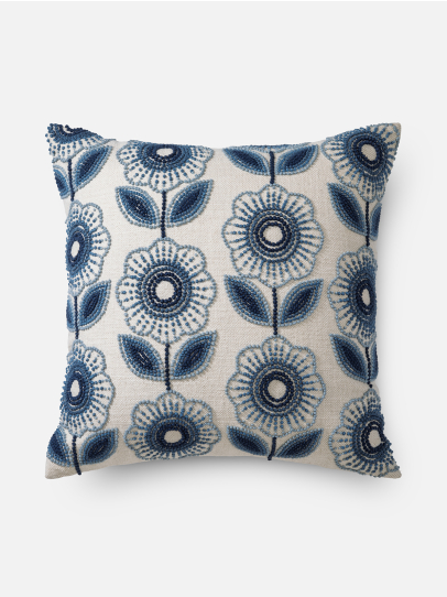 NORMANDY BLUE CUSHION 51 X 51 CM