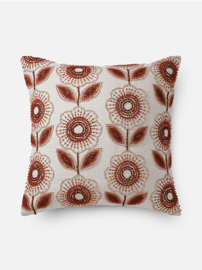 NORMANDY CORAL CUSHION 51 X 51 CM