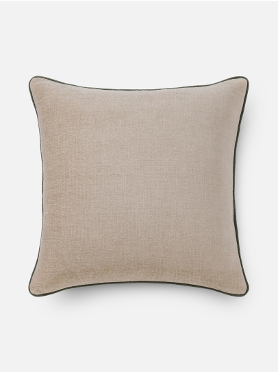 CHENILLE CORD TAUPE CUSHION 46 X 46 CM