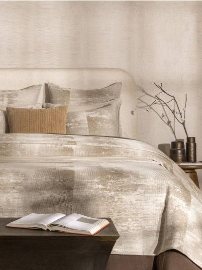 CEDER GREY BEDSPREAD NON QUILTED 259 CM X 254 CM