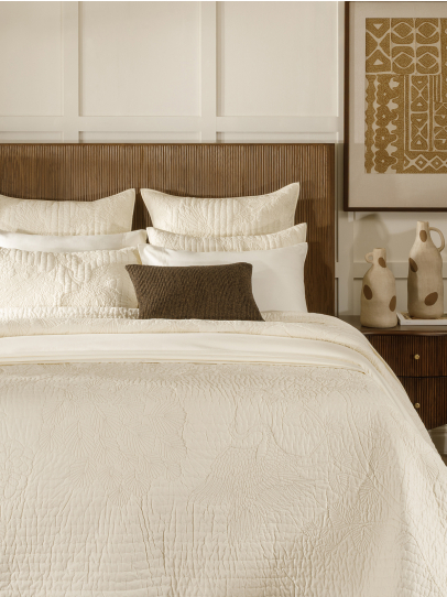 EMMA ECRU BEDSPREAD QUILTED 239X259 CM 