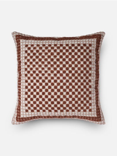 MOSAIC WEAVE RUST CUSHION 51X51 CM 