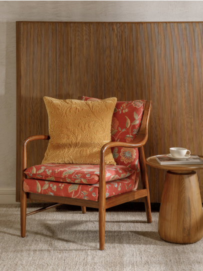 PRINTED FABRIC ELTHAM GALAXY RED