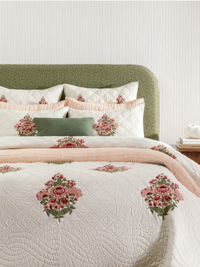 BEDSPREAD QUILTED MAGNOLIA IVORY 239X259 CM