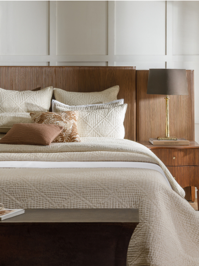 BEDSPREAD QUILTED SHEER LINEN 4 BEIGE 239X259 CM BEIGE