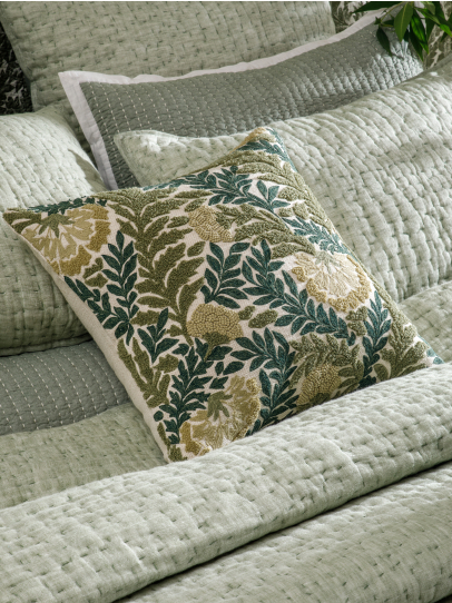 CUSHIONS FRONDAGE GREEN 46X46 CM GREEN