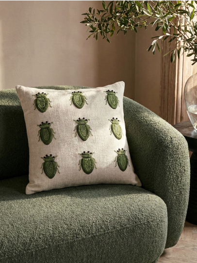 CUSHIONS GARDEN BUG GREEN 51X51 CM GREEN