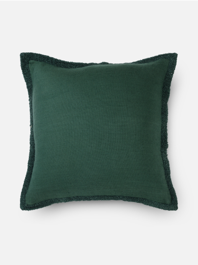 CUSHIONS SOLID TEXTURED DARK GREEN 51X51 CM DARK GREEN