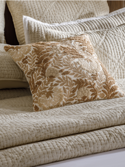 CUSHIONS FRONDAGE BEIGE 46X46 CM BEIGE