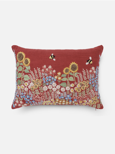 CUSHIONS GARDEN SPRAY RED 36X51 CM RED