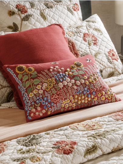 CUSHIONS GARDEN SPRAY RED 36X51 CM RED