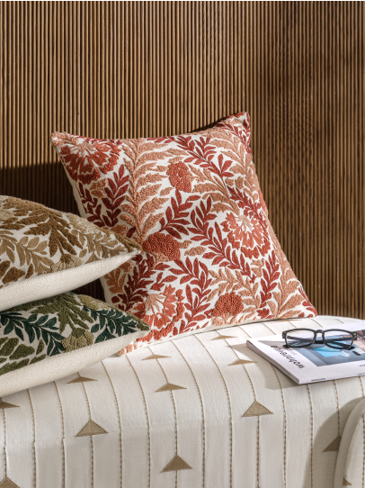 CUSHIONS FRONDAGE CORAL 46X46 CM CORAL
