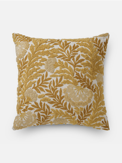 CUSHIONS FRONDAGE YELLOW 46X46 CM