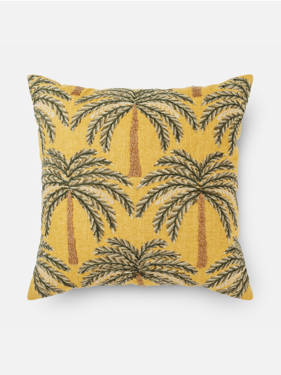 CUSHIONS PALM TREE YELLOW 51X51 CM