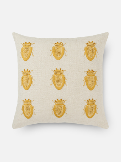 CUSHIONS GARDEN BUG YELLOW 51X51 CM