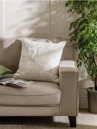 CUSHIONS IVORY CRANE IVORY 51X51 CM IVORY