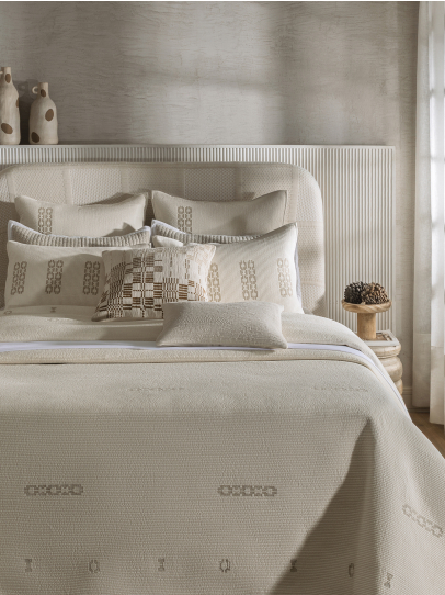 BEDSPREAD QUILTED INFINITY BEIGE 254X259 CM BEIGE