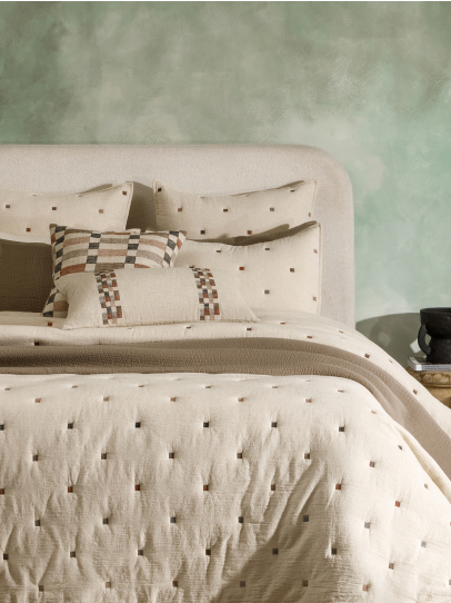 BEDSPREAD QUILTED RETREAT  NATURAL 254X259 CM