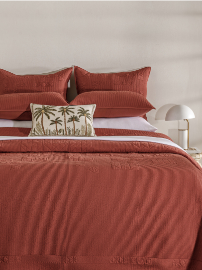 BEDSPREAD QUILTED STAR LIGHT SIENNA 254X259 CM