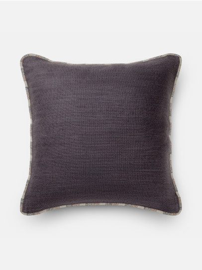 CUSHIONS GEOMETRIC TRIM GREY 51X51 CM